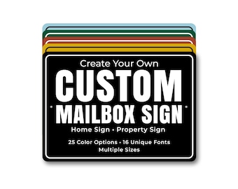 Custom Mailbox Sign, Personalized Address Sign for Mailbox Post, Home Entrance or Property Marker