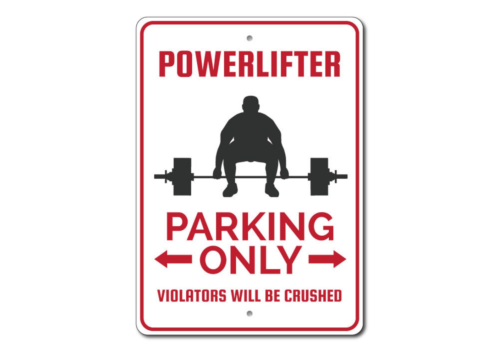 Powerlifter Parking Sign Weightlifter Gift Powerlifter Gift Etsy