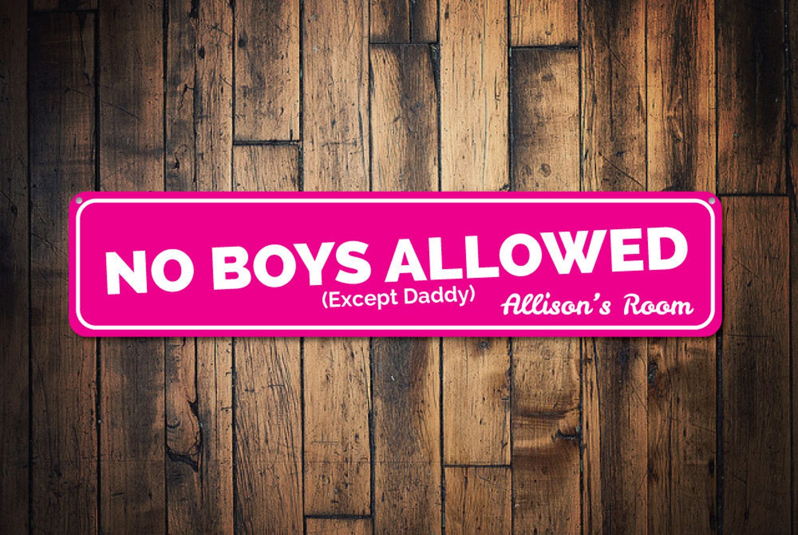No Boys Allowed Sign Custom Girl Room Sign Personalized Etsy