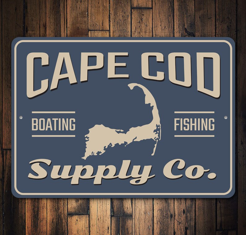 Cape Cod Supply Co Cape Cod Sign Cape Cod Decor State Sign