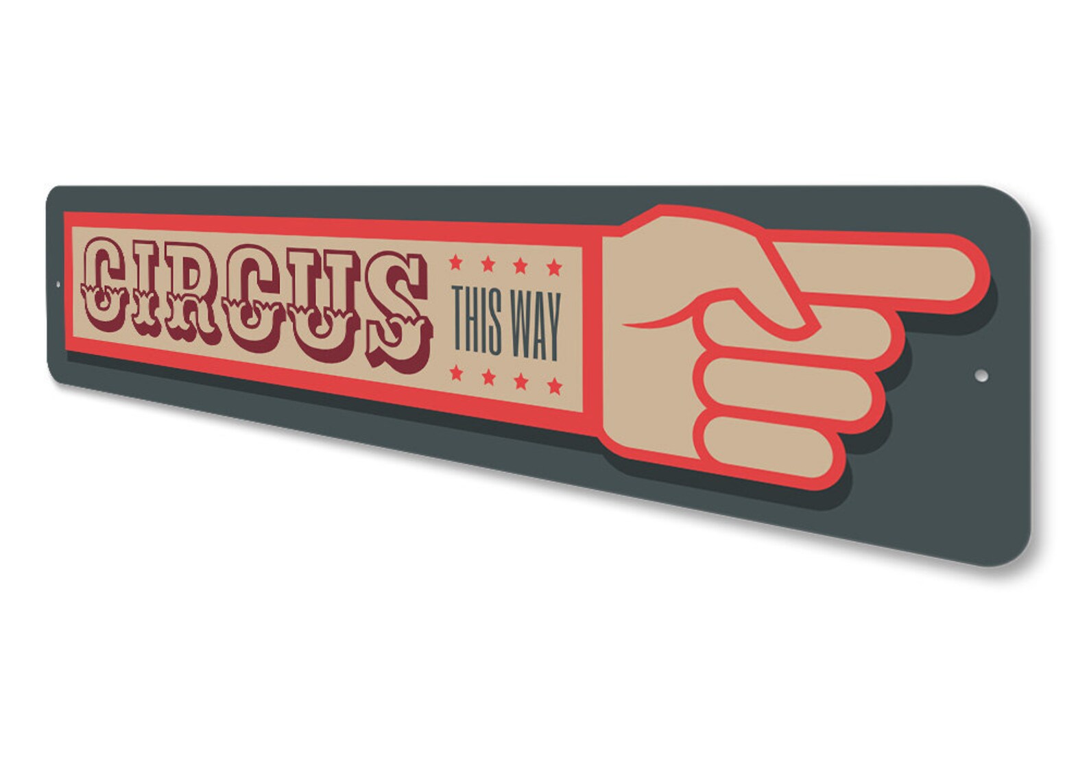 Circus This Way Sign, Directional Sign, Big Top Circus Sign, Circus ...