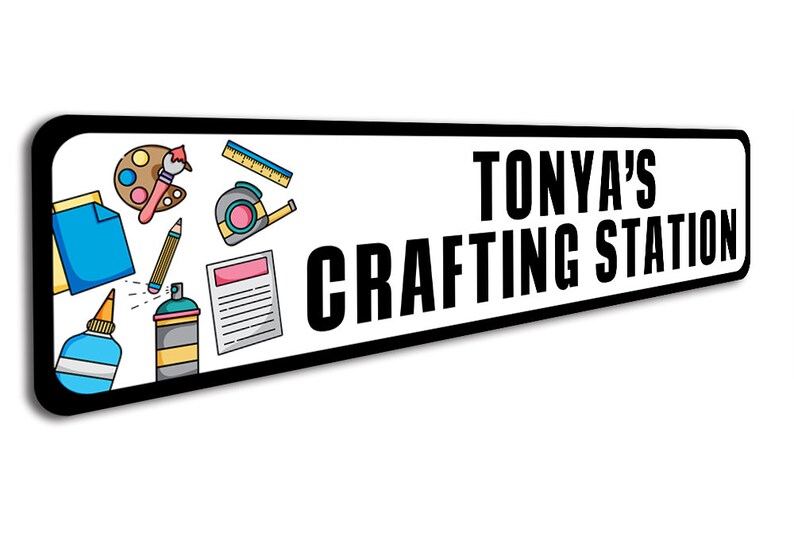 Example Craft Sign Crafting Station Sign, Custom Crafting Decor, Decor for Crafting, Arts ...