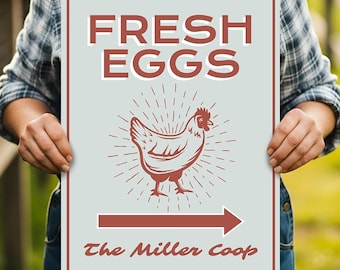 Fresh Egg Decor, Fresh Eggs, Family Chicken Coop, Chicken Home, Chick, Chickens, Chicken Eggs, Chicken Coop, Coop Decor- Metal Car Signs