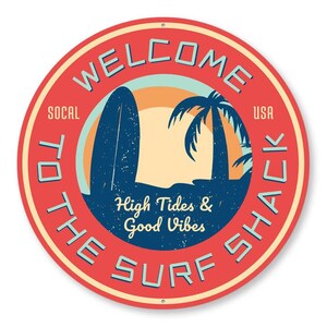 Welcome To The Surf Shack Sign, Vintage Surf Gift, Surfing Shack, Surfers, Surfer Decor, Surf, Surfer, Gift For Surfer, Girl Surfing Shack image 2