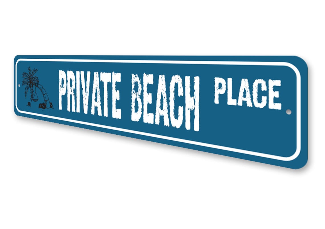 Private Beach Beach Sign Decor Private Beach Sign Beach | Etsy