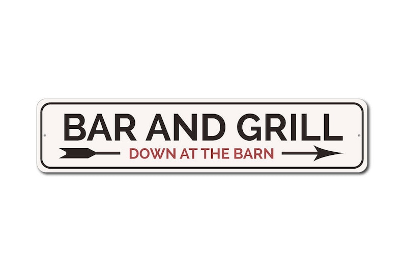 Quality Aluminum Bar And Sign Barn Bar Sign Barn Sign Grill Master Gift Bar Owner Sign Bar And Grill Sign Barn Party Decor Barn Decor