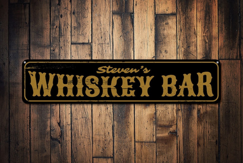 Whiskey Bar Sign Personalized Bar Name Sign Custom Beer - Etsy
