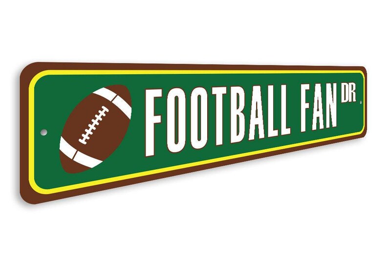 Football Fan, Football Lovers, Football Sign, Football Decor, Football Family, Football, Home Decor Sign - Quality Aluminum Decorations image 3