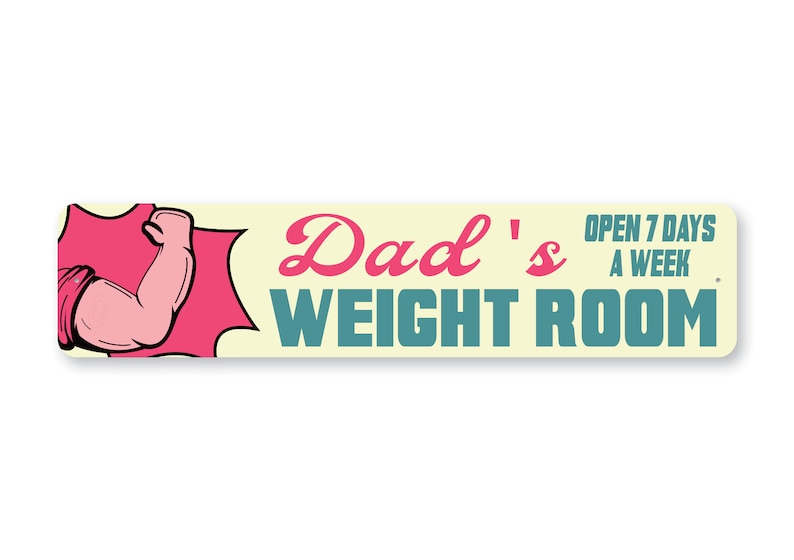 Retro Weight Room Sign, Weight Room Sign, Weight Decor, Lifting Sign, Dad Lifting, Garage Gym Sign, Gym Decor, Home Gym Sign, Sign For Gym image 2