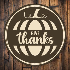 Give Thanks Sign, Cute Give Thanks Decor, Cute Farmhouse Decor, Decor For Farm, Fall Farm Sign, Fall House Decor, Gift For Fall Seasons