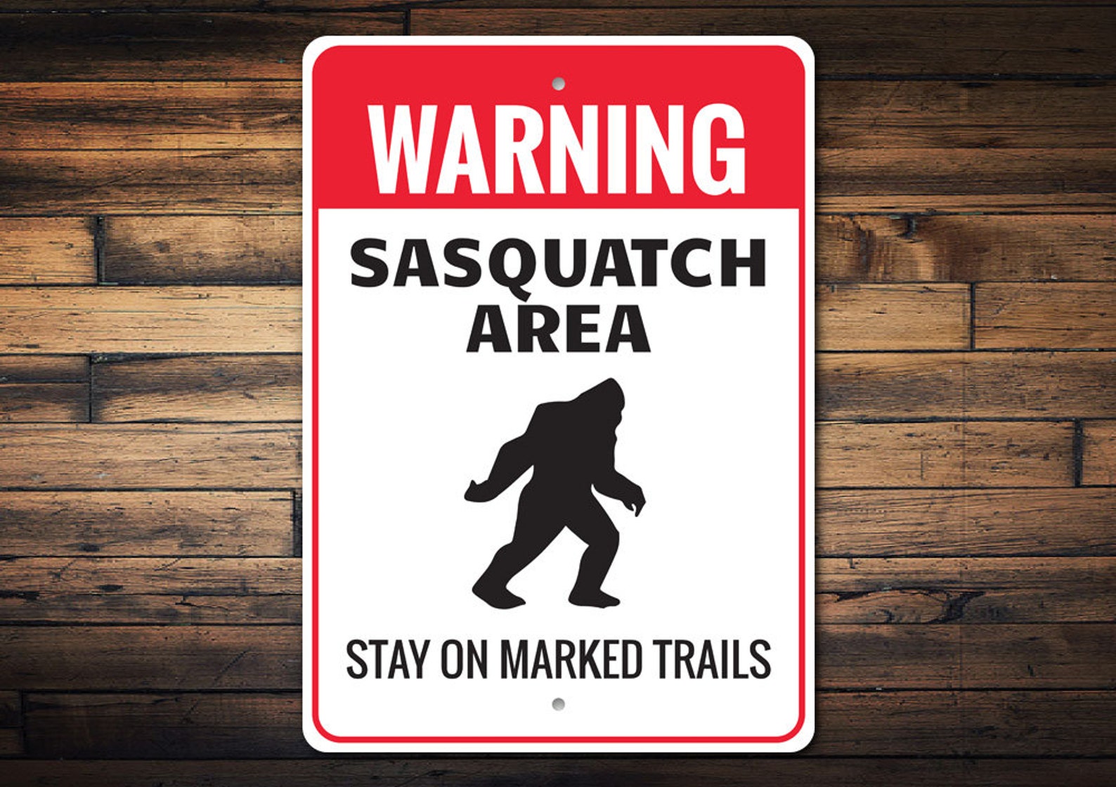 Sasquatch Warnings Stay on Trails Sign Bigfoot Gift Bigfoot - Etsy