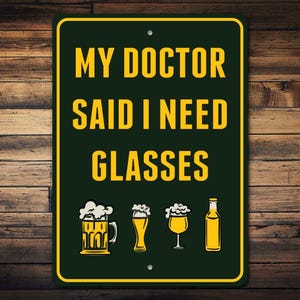 Funny Beer Sign - Perfect for Home Bar or Man Cave Decor, Unique Handcrafted Funny Beer Sign, Great Gift for Beer Lovers - Metal Sign
