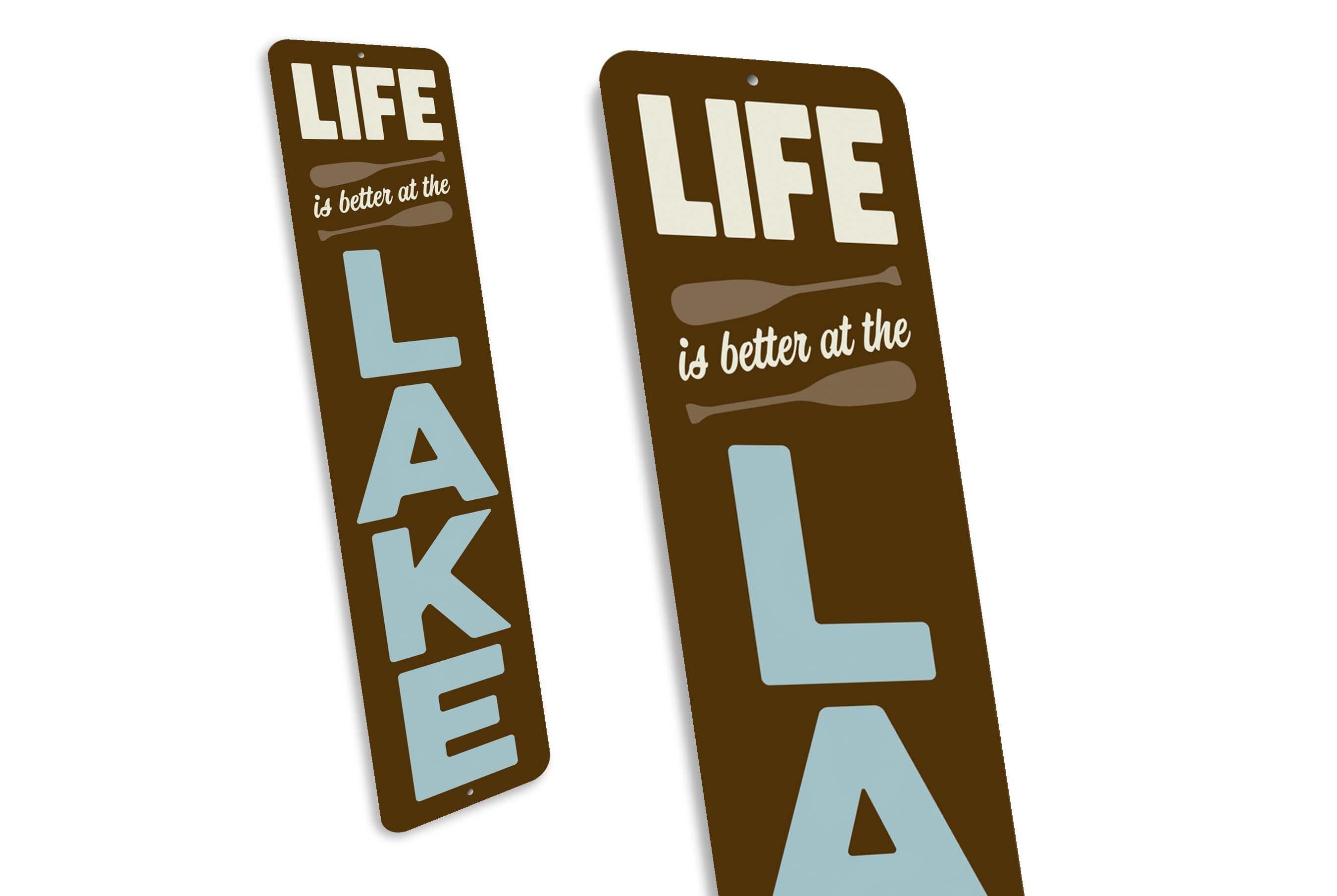 Panneau en métal rustique « On a Quiet Night at the Lake » - 40,6 x