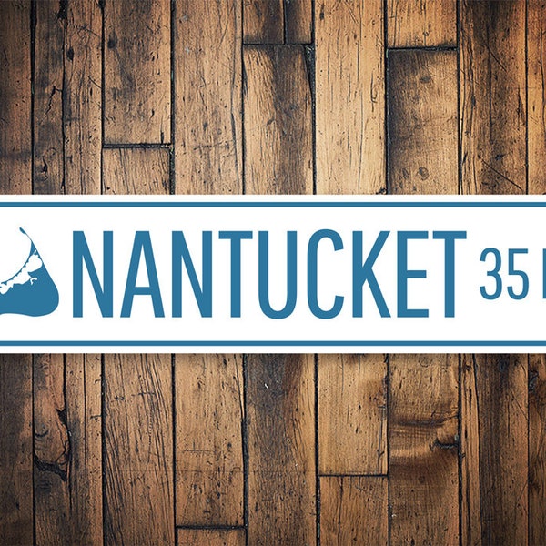 Nantucket Distance Sign, Nantucket Destination, Nantucket Island, Metal Island Sign, Custom Destination Sign - Quality Aluminum Shop Sign