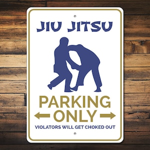 Jiu Jitsu Gift, Jiu Jitsu Parking Sign, Karate Lover Gift, Karate Decor, Karate Gift, Karate Sign, Jiu Jitsu Sign Quality Aluminum Parking