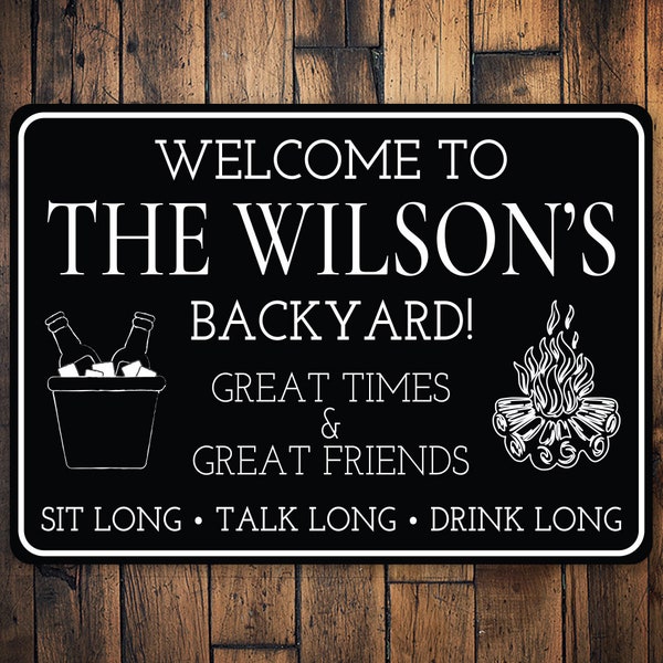 Family Backyard Sign, Outdoor Family Sign, BBQ Backyard, Backyard Barbeque Sign, Decor For Backyard, Dad Grilling Decor, Family Man Gift