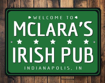 Family Irish Pub Sign, Irish Pub Gift, Decor For Pub, Irish Pub Sign, Beer Pub Sign, Green Irish Pub, Custom Pub Sign, Irish pub Metal Sign