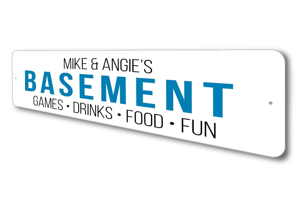 Custom Basement Sign Custom Sign Decor Family Basement Last Etsy