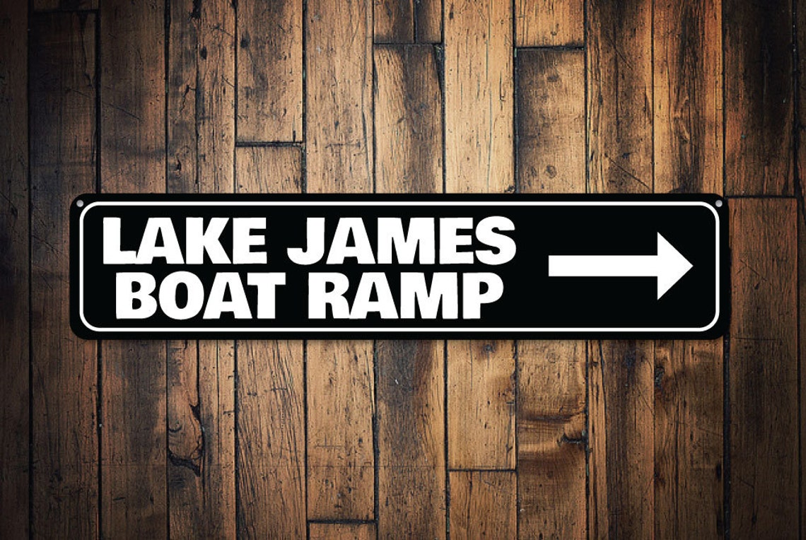 Boat Ramp Sign Custom Lake Sign Arrow Sign Lake House - Etsy