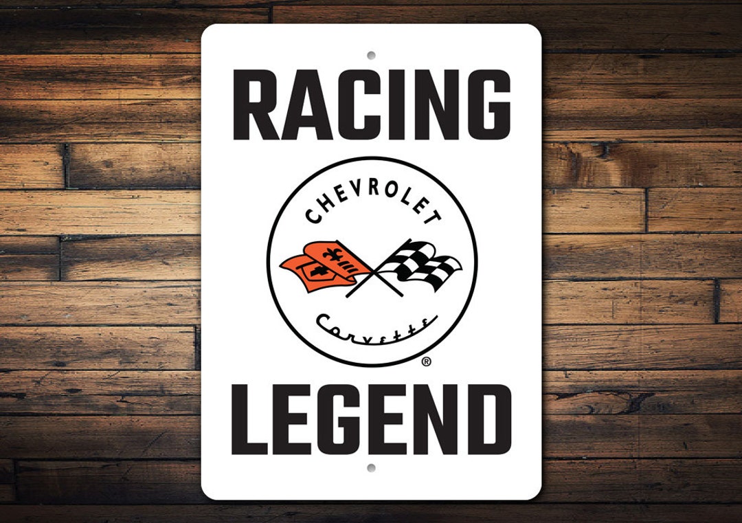 Racing Legend, Racing Corvette, Corvette Race, Race Sign, Chevy ...
