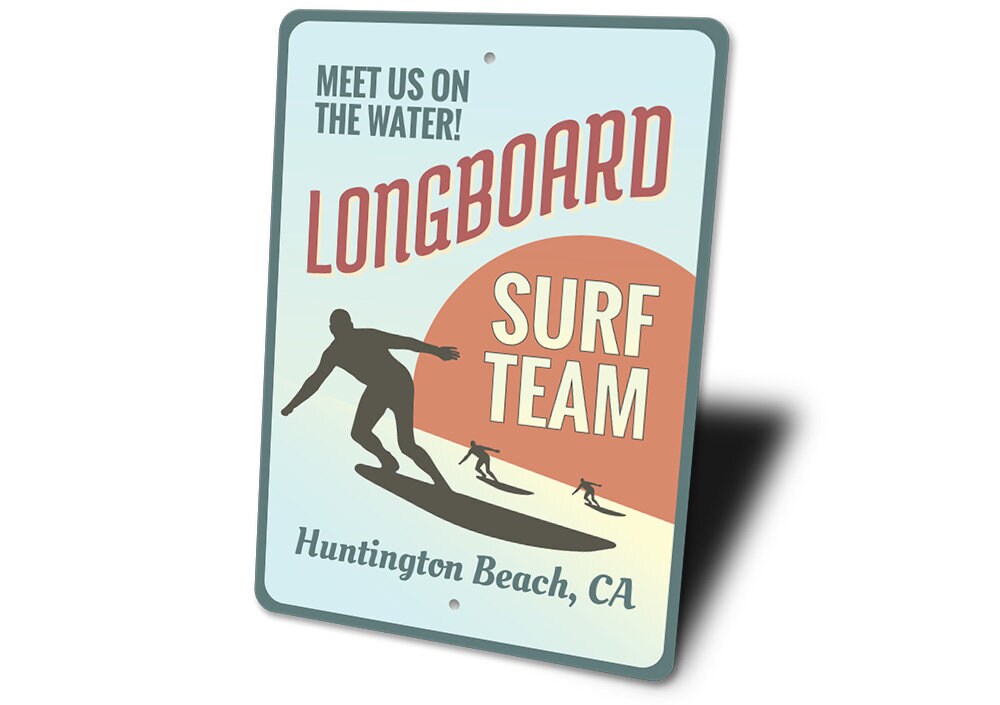 Long Board Surf Sign Surfer Sign Decor Surf Living Coast - Etsy UK