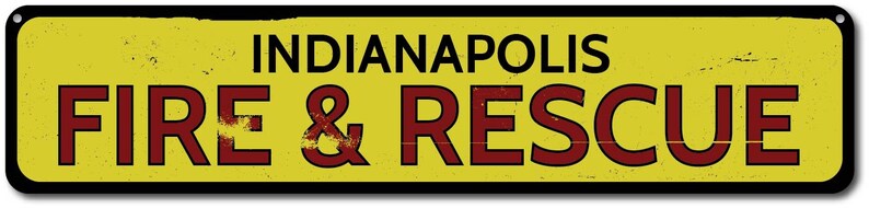 City Fire & Rescue Sign, Personalized Firefighter Man Cave Sign ...