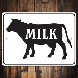 Cow Sign, Sign For Milk. Decor For Farming, Cow Milk Sign, Milk Decor, Funny Cow Sign, Farming Lover, Decor for Farm, Farm, Quality Metal