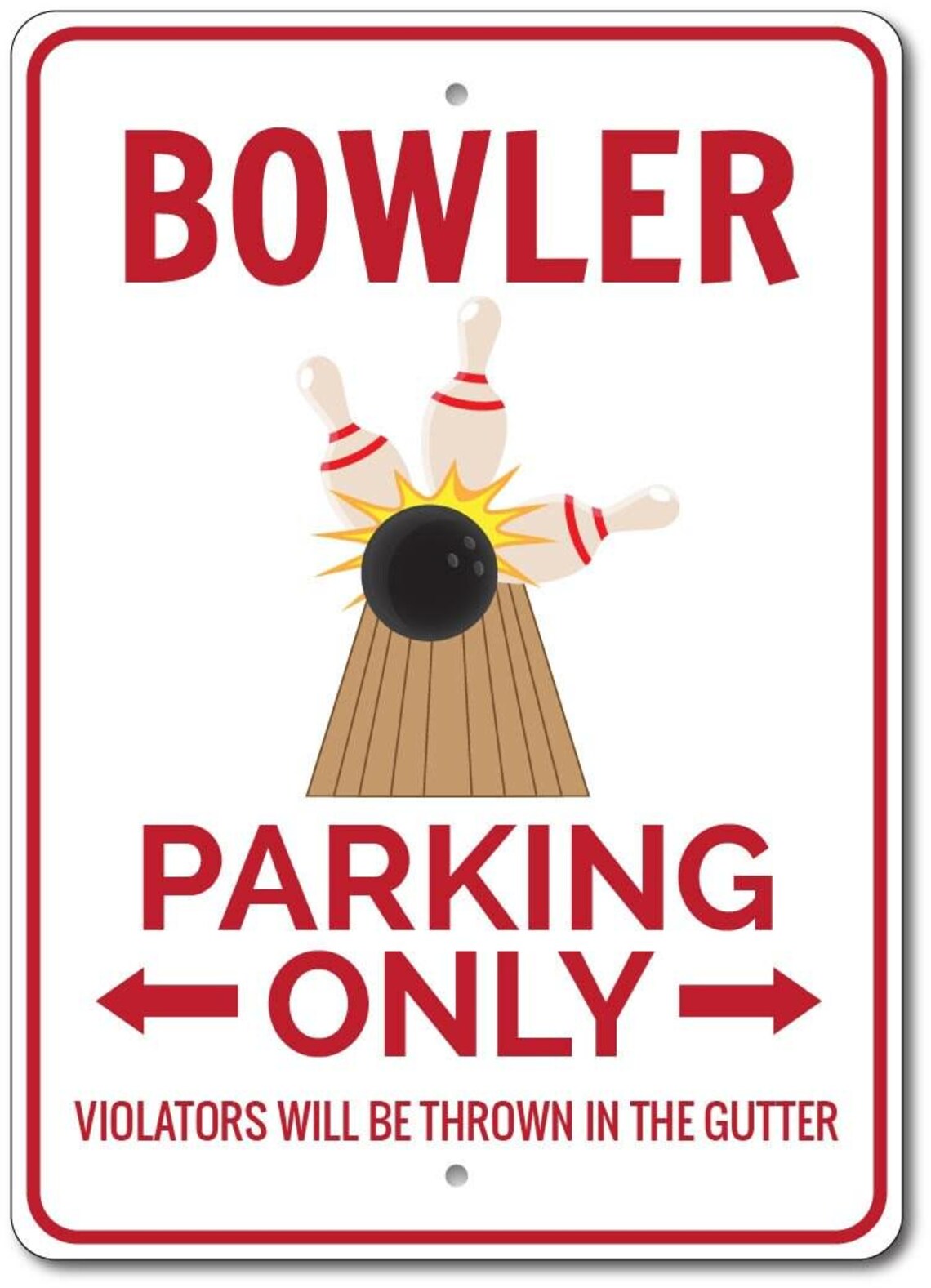 Bowler Sign, Bowler Parking Sign, Bowler Gift, Bowling Decor, Bowling ...