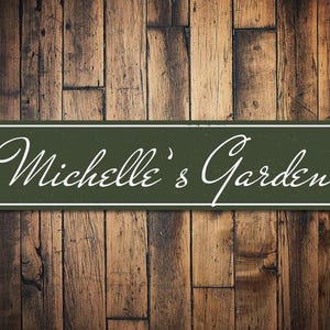 Plaque nominative de jardin, cadeau personnalisé pour amateur de jardin, plaque de jardin potager fleur en métal, décoration de terrasse personnalisée, enseignes de jardin - aluminium de qualité