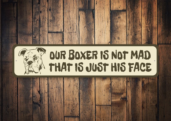 Funny Boxer Dog Sign, Cute Boxer Gift, Dog Decor, Boxer Dog Breed, Dog Room Decor, Dog Lovers, Dog Owner Gift, Boxer Owner Decor, Boxers