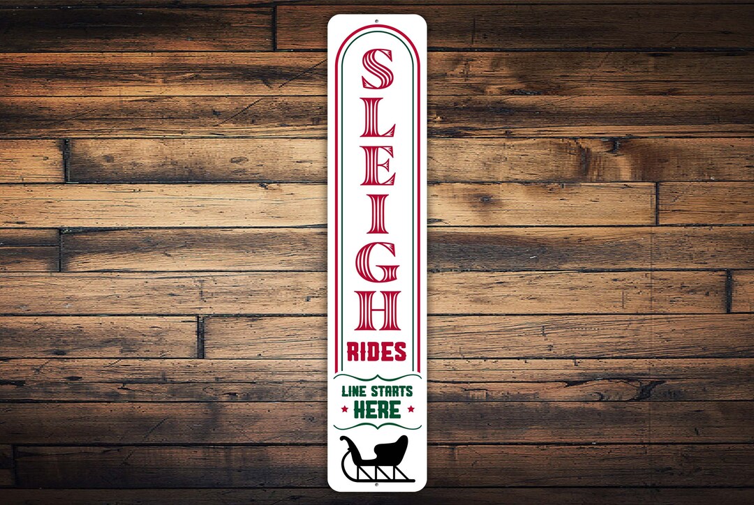 Sleigh Races Sign Sleigh Rides Sign, Winter Porch Sign, Sleigh Rides Porch Sign ...