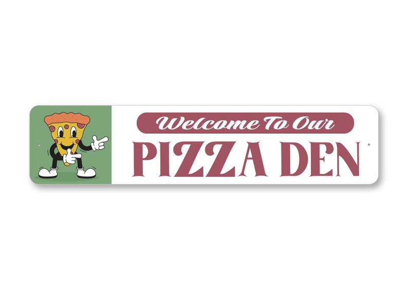 Pizza Den Sign Custom Retro Pizza Sign Pizza Gift Dads Etsy
