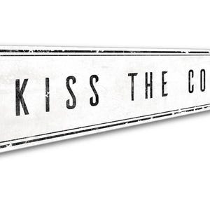 Kiss The Cook Sign, Cute Kitchen Decor, Kitchen Wall Decor, Mans Kitchen, Husbands Kitchen, White Kitchen Decor, Vintage Sign Decor, Kitchen image 3