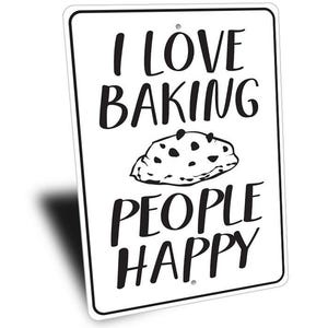 Baking People Happy Sign, Baker Sign, Baking Kitchen Decor, Baking ...