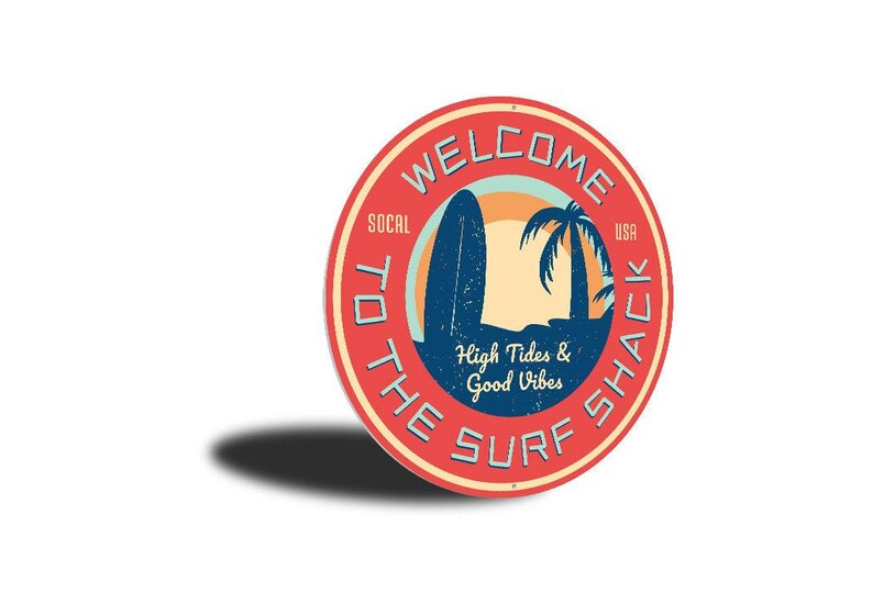 Welcome To The Surf Shack Sign, Vintage Surf Gift, Surfing Shack, Surfers, Surfer Decor, Surf, Surfer, Gift For Surfer, Girl Surfing Shack image 3