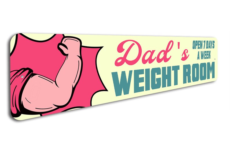 Retro Weight Room Sign, Weight Room Sign, Weight Decor, Lifting Sign, Dad Lifting, Garage Gym Sign, Gym Decor, Home Gym Sign, Sign For Gym image 3