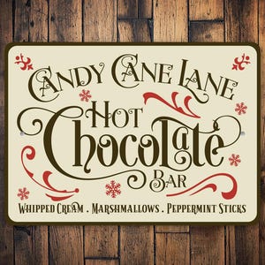 Hot Chocolate Sign, Hot Chocolate Drinks, Hot Chocolate Bar, Holiday Treat, Cute Holiday Decor, Gift For Kitchen, Kitchen, Christmas Kitchen