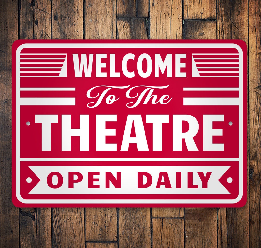 to the Theatre Sign, Custom Theatre Sign, Theatre Gift, Movie