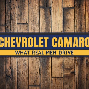 Chevy Decor, Chevy Camaro Sign, Camaro Gift, Chevy Owner Gift, Camaro Collector Gift, Metal Chevy Sign - Quality Aluminum Sign For Old Cars