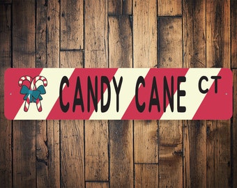 Candy Cane Sign, Candy Cane Decor, Christmas Candy Cane, Christmas Decor, Christmas home Sign, Merry Christmas - Quality Aluminum Decoration