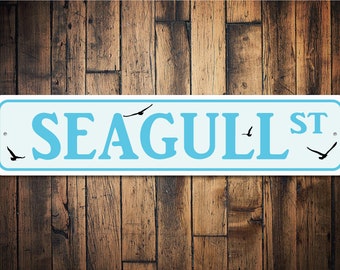 Seagull Sign, Seagull Decor, Beach Bird Decor, Bird Sign, Beach Lover Sign, Beach Lover, Beach Home, Beach - Quality Aluminum Decorations