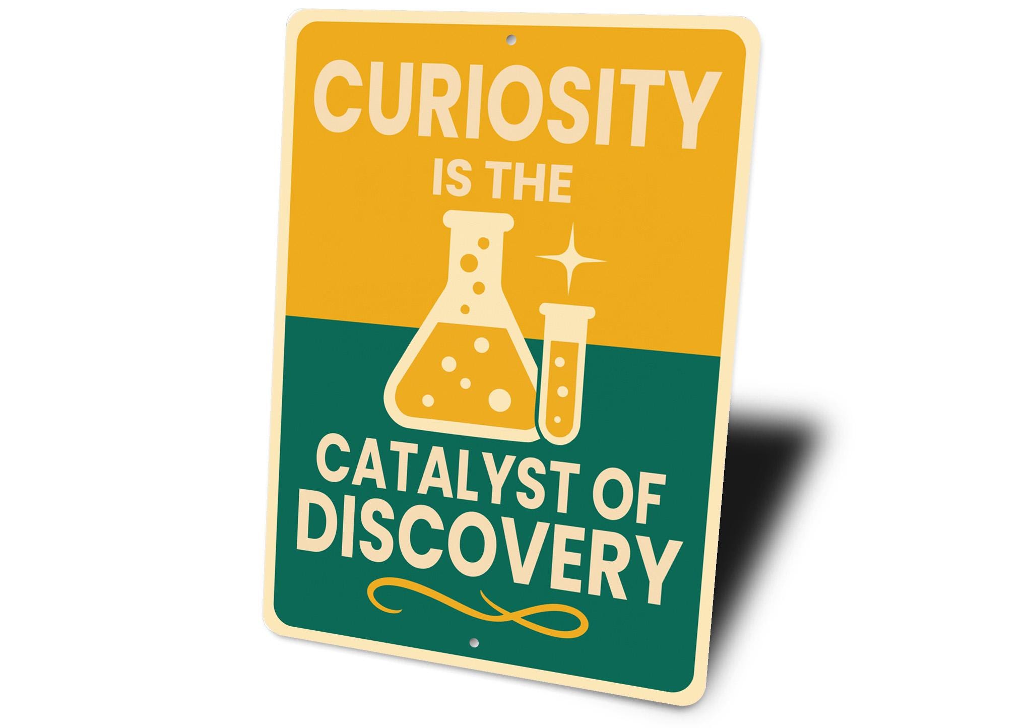 Curiosity is the Catalyst of Discovery Sign, Chem Lab Decor, Study Room ...