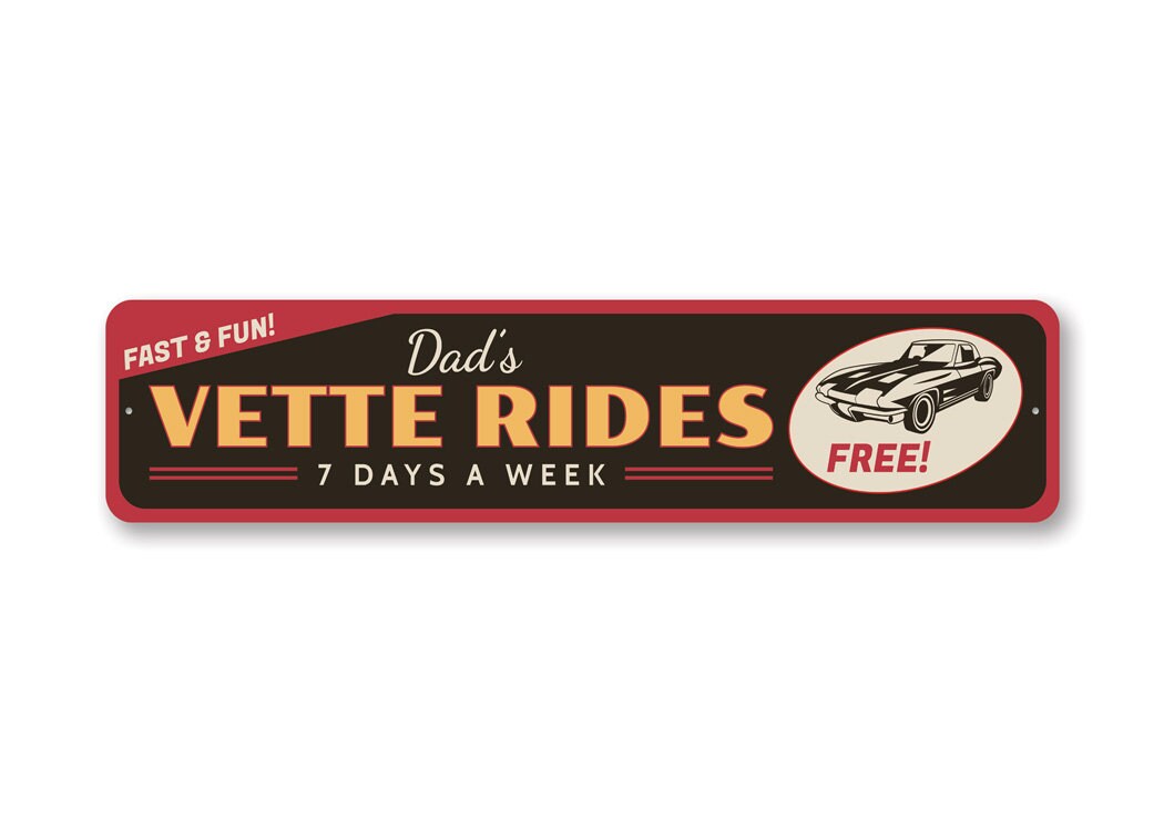 Corvette Rides Sign Corvette Rides Custom Corvette Corvette - Etsy