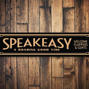 Speakeasy Family, Speakeasy Bar, Good Times, Speakeasy Life, Speakeasy, Bar Sign, Home Bar Decor, Bar Wall - Quality Aluminum Decorations