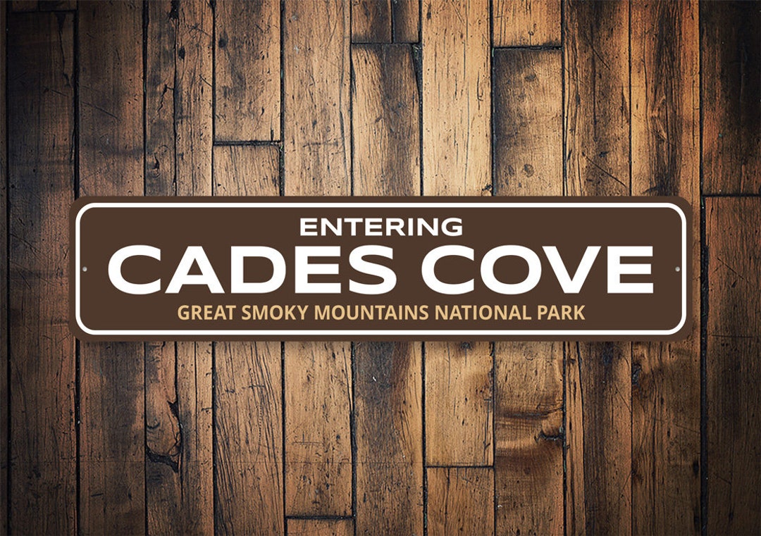 Entering Cades Cove Sign, Entrance Sign, Hiking Trail Sign, Smoky Mountains, Cabin Decor