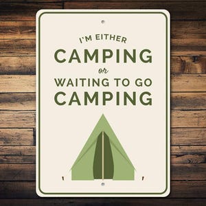 Camping Lifestyle Sign, Happy Camp Sign, Camper Life Decor, Camping Gift Sign, Camp Decor, Camping Tent Room, Metal Sign, Quality Metal