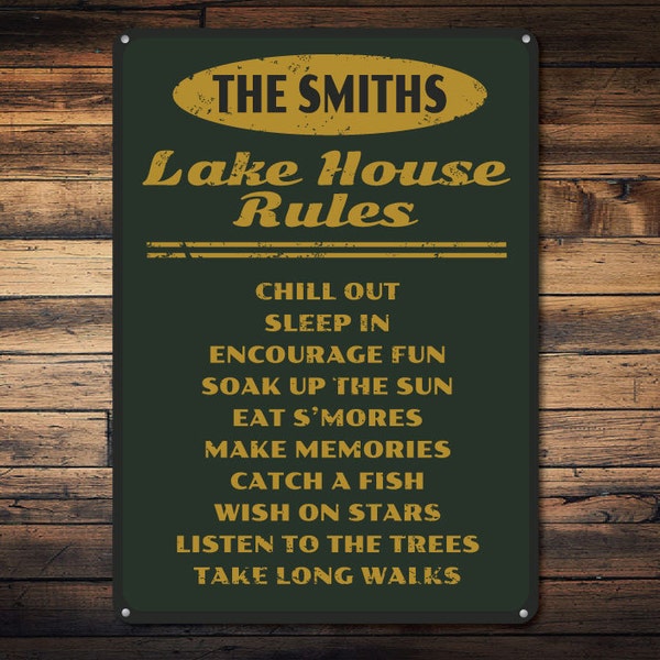 Lake House Rules Etsy