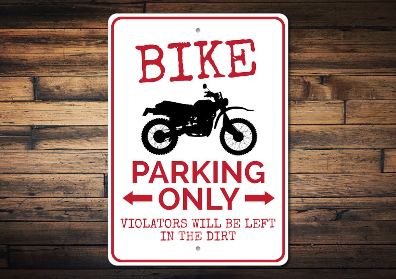 Bike Parking Sign Dirtbike Gift Dirtbike Decor Dirtbike - Etsy