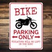 Bike Parking Sign Dirtbike Gift Dirtbike Decor Dirtbike - Etsy