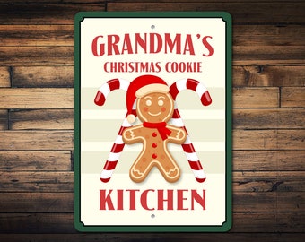 Christmas Cookie Kitchen, Grandmas Cookies, Christmas Grandma Decor, Decor For Grandma, Christmas Cookie Baker, Cookie Christmas Sign, Signs